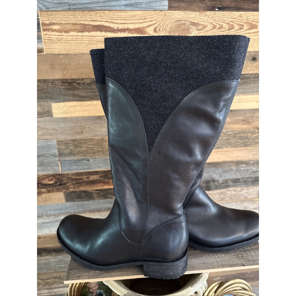 LL Bean Llbean Women's Deerfield Leather/Wool Boots Size 10 D NEW Riding Western
